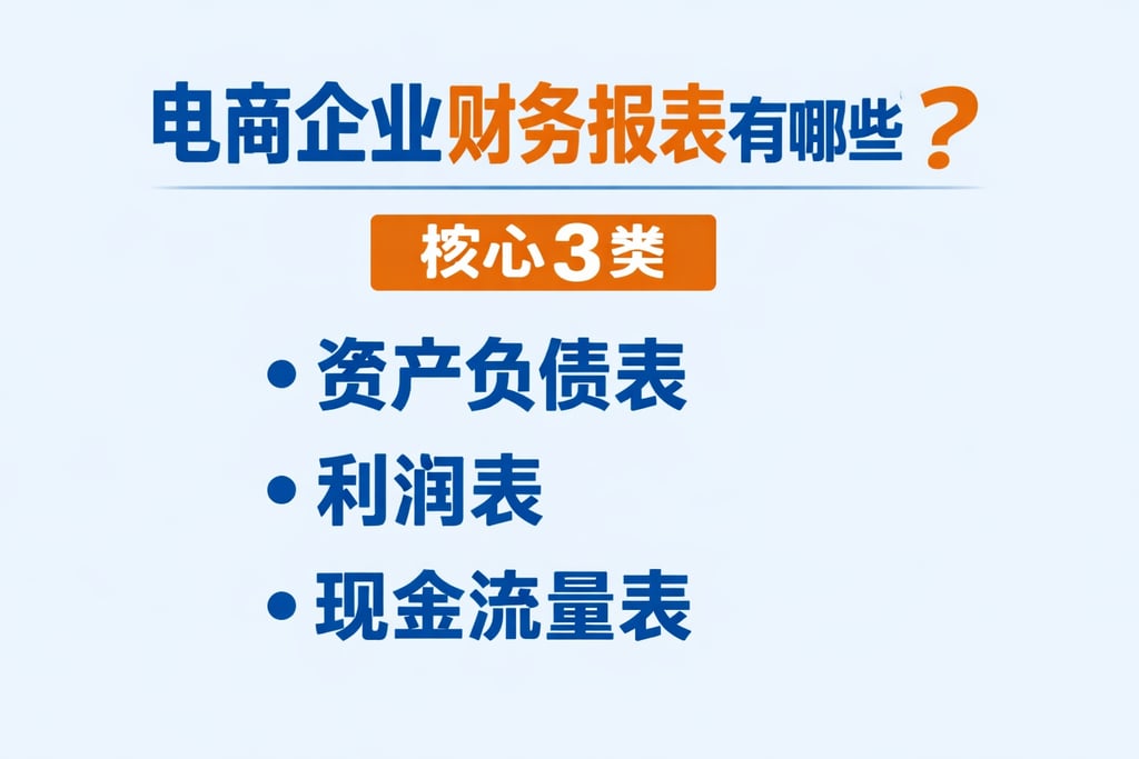 企业清单！电商企业财务报表有哪些，核心 3 类